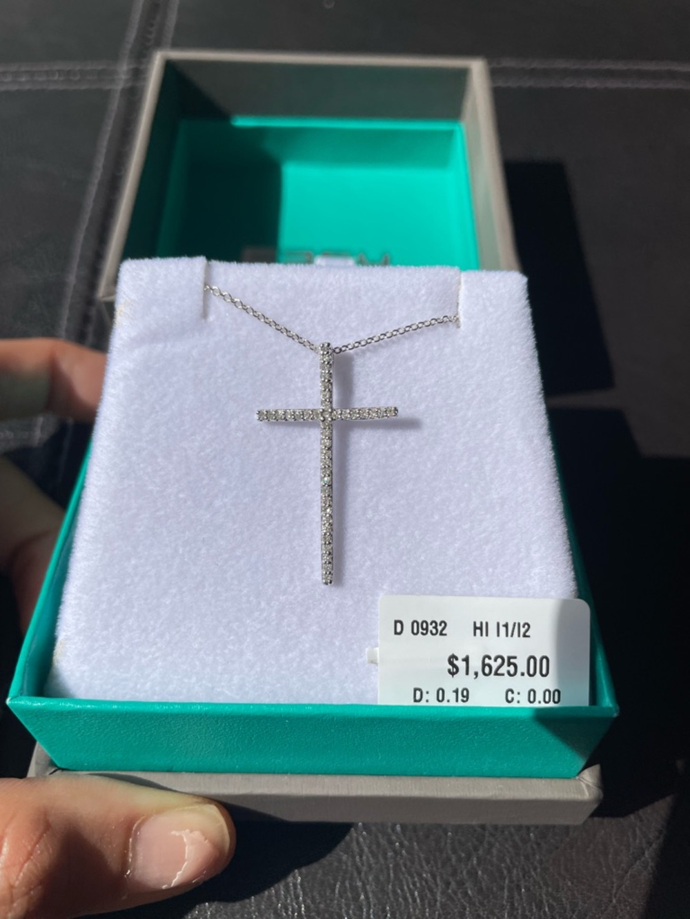Effy 14k white gold  Diamond Cross Necklace $1,625